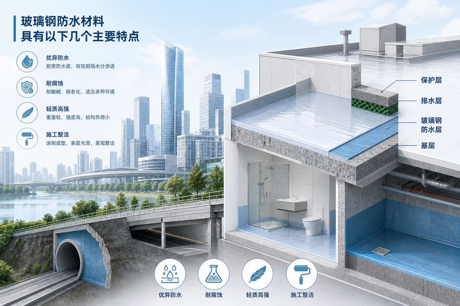 2023年玻璃钢防水材料市场趋势分析,关注 海北 发展
